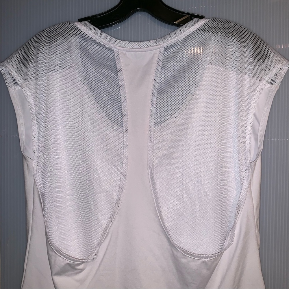 FABLETICS White Mesh Back Workout Top - Picture 6 of 6